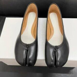 Maison Margiela Tabi Ballet Flat Split Toe Leather Japan good